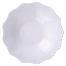 Villa d'Este Home Geschirrset Scallop Weiß Opalglas 18-teilig / 6 Personen - 6 Speiseteller, 6 Frühstücksteller und 6 Suppenteller