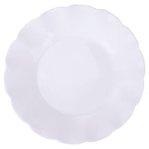 Villa d'Este Home Geschirrset Scallop Weiß Opalglas 18-teilig / 6 Personen - 6 Speiseteller, 6 Frühstücksteller und 6 Suppenteller
