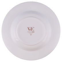 Villa d'Este Home Geschirrset Decor Weiß Opalglas 18-teilig / 6 Personen - 6 Speiseteller, 6 Frühstücksteller und 6 Suppenteller