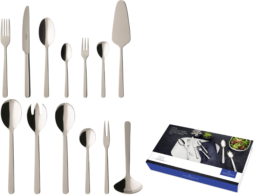 Villeroy & Boch Besteckset Louis - Edelstahl - 68-teilig / 12 Personen