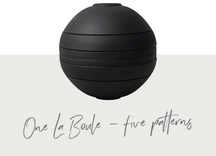 Villeroy & Boch Geschirrset La Boule Schwarz 7-teilig / 2 Personen - 2 Schalen, 2 Teller, 2 Universalplatten und 1 Servierschale