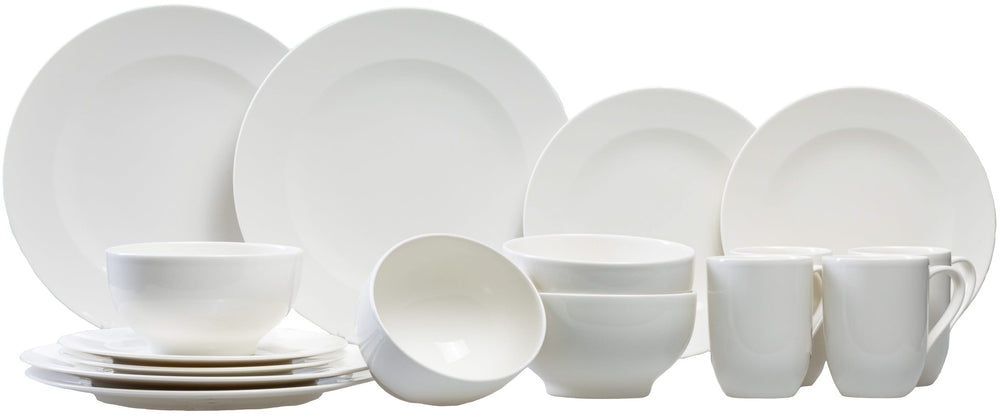 Villeroy & Boch Geschirrset For Me 16-teilig / 4 Personen - 4 Becher mit Henkel, 4 Speiseteller, 4 Frühstücksteller und 4 French Bowls