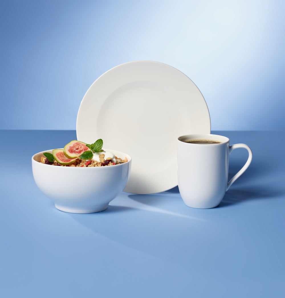 Villeroy & Boch Geschirrset For Me 16-teilig / 4 Personen - 4 Becher mit Henkel, 4 Speiseteller, 4 Frühstücksteller und 4 French Bowls