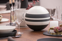 Villeroy & Boch Geschirrset La Boule Schwarz / Weiß 7-teilig / 2 Personen - 2 Schalen, 2 Teller, 2 Universalplatten und 1 Servierschale