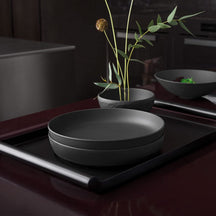 Villeroy & Boch Geschirrset La Boule Schwarz 7-teilig / 2 Personen - 2 Schalen, 2 Teller, 2 Universalplatten und 1 Servierschale