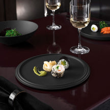 Villeroy & Boch Geschirrset La Boule Schwarz 7-teilig / 2 Personen - 2 Schalen, 2 Teller, 2 Universalplatten und 1 Servierschale
