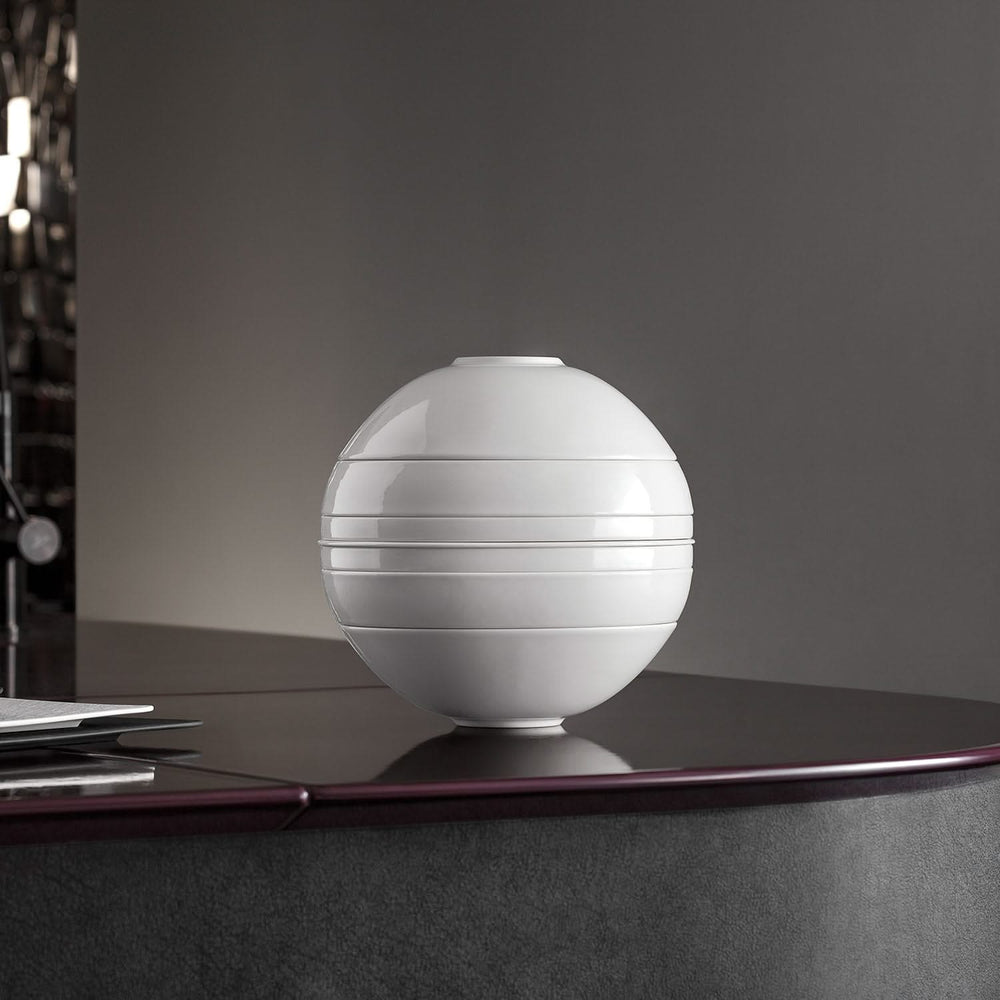 Villeroy & Boch Geschirrset La Boule Weiß 7-teilig / 2 Personen - 2 Schalen, 2 Teller, 2 Universalplatten und 1 Servierschale