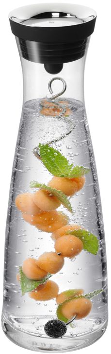 WMF Basic Wasserkaraf - Tropffrei - Schwarz / Silber - 1 Liter