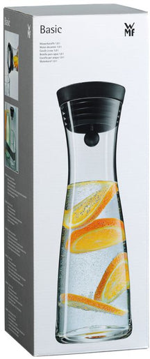 WMF Basic Wasserkaraf - Tropffrei - Schwarz / Silber - 1 Liter