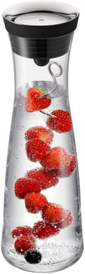 WMF Basic Wasserkaraf - Tropffrei - Inkl. Fruchtfilter - Schwarz / Silber - 1,5 Liter