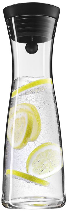 WMF Basic Wasserkaraf - Tropffrei - Schwarz / Silber - 1 Liter