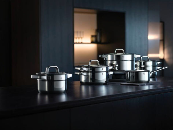 WMF Topfset Compact Cuisine – 5-teilig – Stielkasserolle ø 16, 16, 20 und 20 cm sowie Stielkasserolle ø 14 cm
