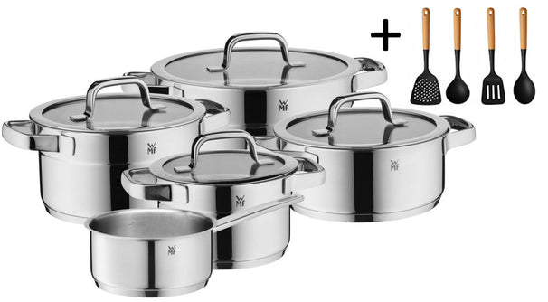 WMF Topfset Compact Cuisine - 5-teilig - Inklusive GRATIS Cookinglife Kochgeschirr Set - Kochtopf ø 16, 16, 20 und 20 cm sowie Stielkasserolle ø 14 cm