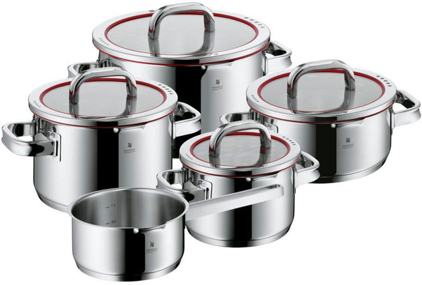 WMF Topfset Function 4  – Edelstahl – 5-teilig – Stielkasserolle ø 16, 20, 20 und 24 cm sowie Stielkasserolle ø 16 cm
