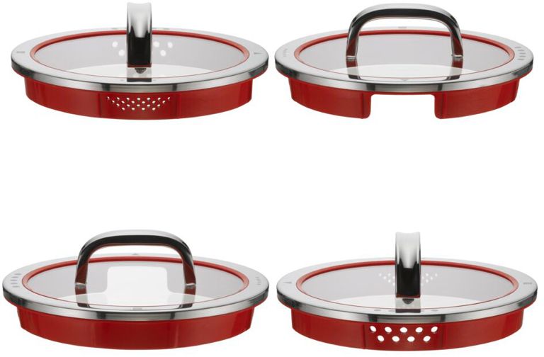 WMF Topfset Function 4  – Edelstahl – 5-teilig – Stielkasserolle ø 16, 20, 20 und 24 cm sowie Stielkasserolle ø 16 cm
