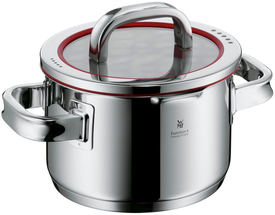WMF Topfset Function 4  – Edelstahl – 5-teilig – Stielkasserolle ø 16, 20, 20 und 24 cm sowie Stielkasserolle ø 16 cm

