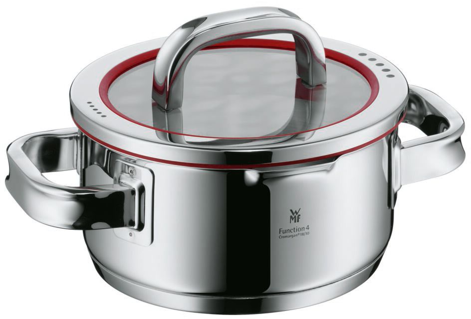 WMF Topfset Function 4  – Edelstahl – 5-teilig – Stielkasserolle ø 16, 20, 20 und 24 cm sowie Stielkasserolle ø 16 cm
