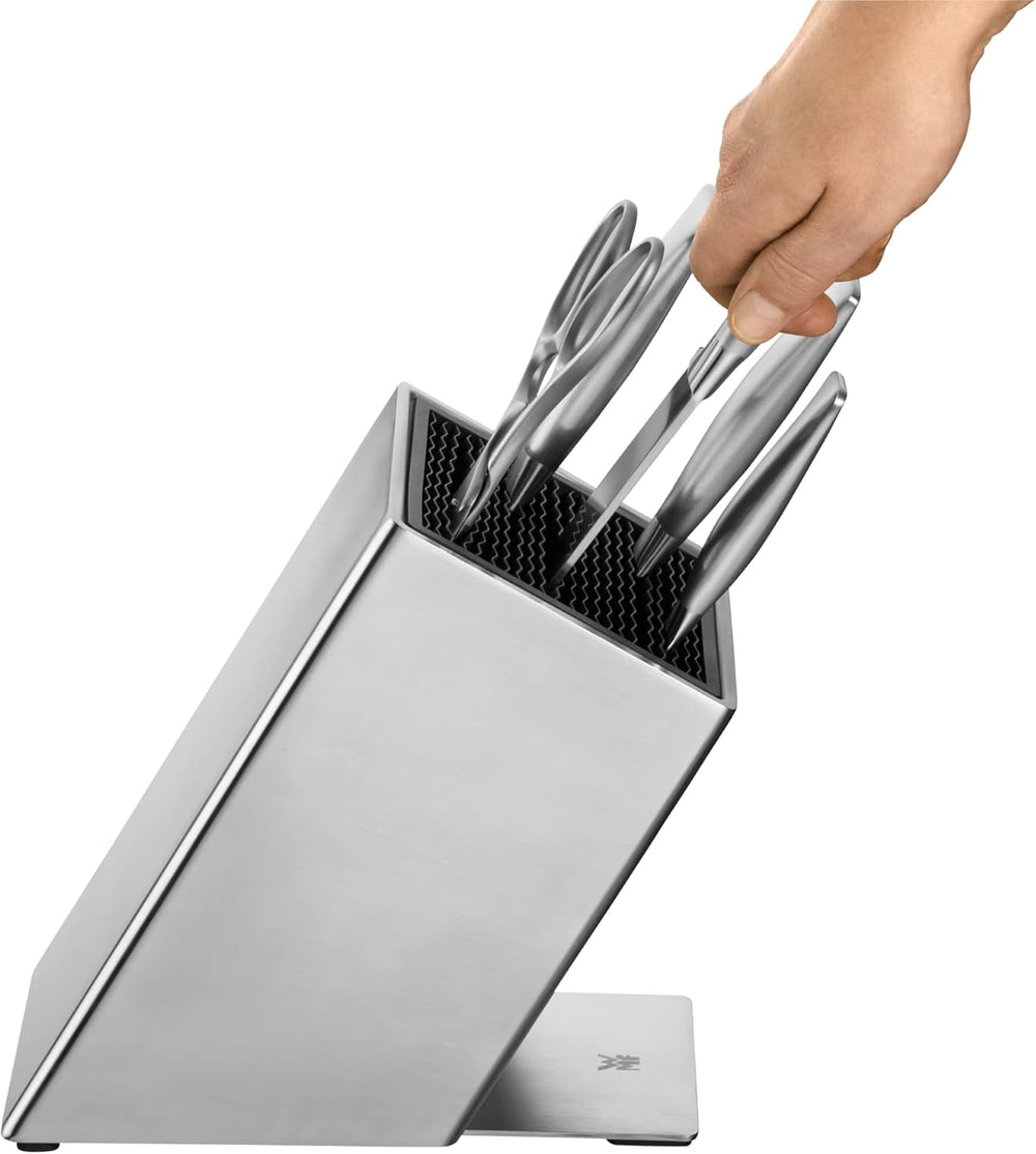 WMF Messerblock Grand Gourmet 6-teilig - Komplett aus Edelstahl - Performance Cut