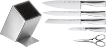 WMF Messerblock Grand Gourmet 6-teilig - Komplett aus Edelstahl - Performance Cut