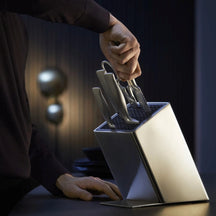 WMF Messerblock Grand Gourmet 6-teilig - Komplett aus Edelstahl - Performance Cut