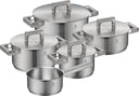 WMF Topfset Ultimate Cool 5-teilig - Edelstahl - Kochtöpfe ø 16, 20, 20, 24 cm & Stieltopf ø 16 cm