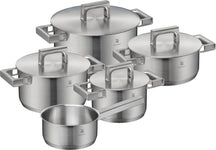 WMF Topfset Ultimate Cool 5-teilig - Edelstahl - Kochtöpfe ø 16, 20, 20, 24 cm & Stieltopf ø 16 cm