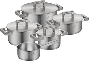 WMF Topfset Ultimate Cool 5-teilig - Edelstahl - Kochtöpfe ø 16, 20, 20, 24 cm & Stieltopf ø 16 cm