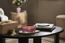 WoodWick Duftkerze Ellipse Dark Cherry - 9 cm / 19 cm - Duftkerze im Glas - Holzdocht