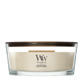 WoodWick Duftkerze Ellipse Patchouli Crème - 9 cm / 19 cm - Duftkerze im Glas - Holzdocht