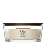 WoodWick Duftkerze Ellipse Patchouli Crème - 9 cm / 19 cm - Duftkerze im Glas - Holzdocht