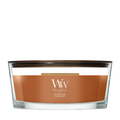 WoodWick Duftkerze Ellipse Saffron Smoke - 9 cm / 19 cm - Duftkerze im Glas - Holzdocht