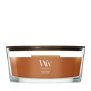 WoodWick Duftkerze Ellipse Saffron Smoke - 9 cm / 19 cm - Duftkerze im Glas - Holzdocht