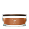 WoodWick Duftkerze Ellipse Saffron Smoke - 9 cm / 19 cm - Duftkerze im Glas - Holzdocht