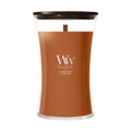 WoodWick Duftkerze Large Saffron Smoke - 18 cm / ø 10 cm - Duftkerze im Glas - Holzdocht