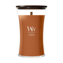 WoodWick Duftkerze Large Saffron Smoke - 18 cm / ø 10 cm - Duftkerze im Glas - Holzdocht