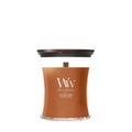 WoodWick Duftkerze Medium Saffron Smoke - 11 cm / ø 10 cm - Duftkerze im Glas - Holzdocht