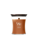 WoodWick Duftkerze Medium Saffron Smoke - 11 cm / ø 10 cm - Duftkerze im Glas - Holzdocht