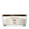 WoodWick Duftkerze Ellipse Tonka & Almond Milk - 9 cm / 19 cm - Duftkerze im Glas - Holzdocht