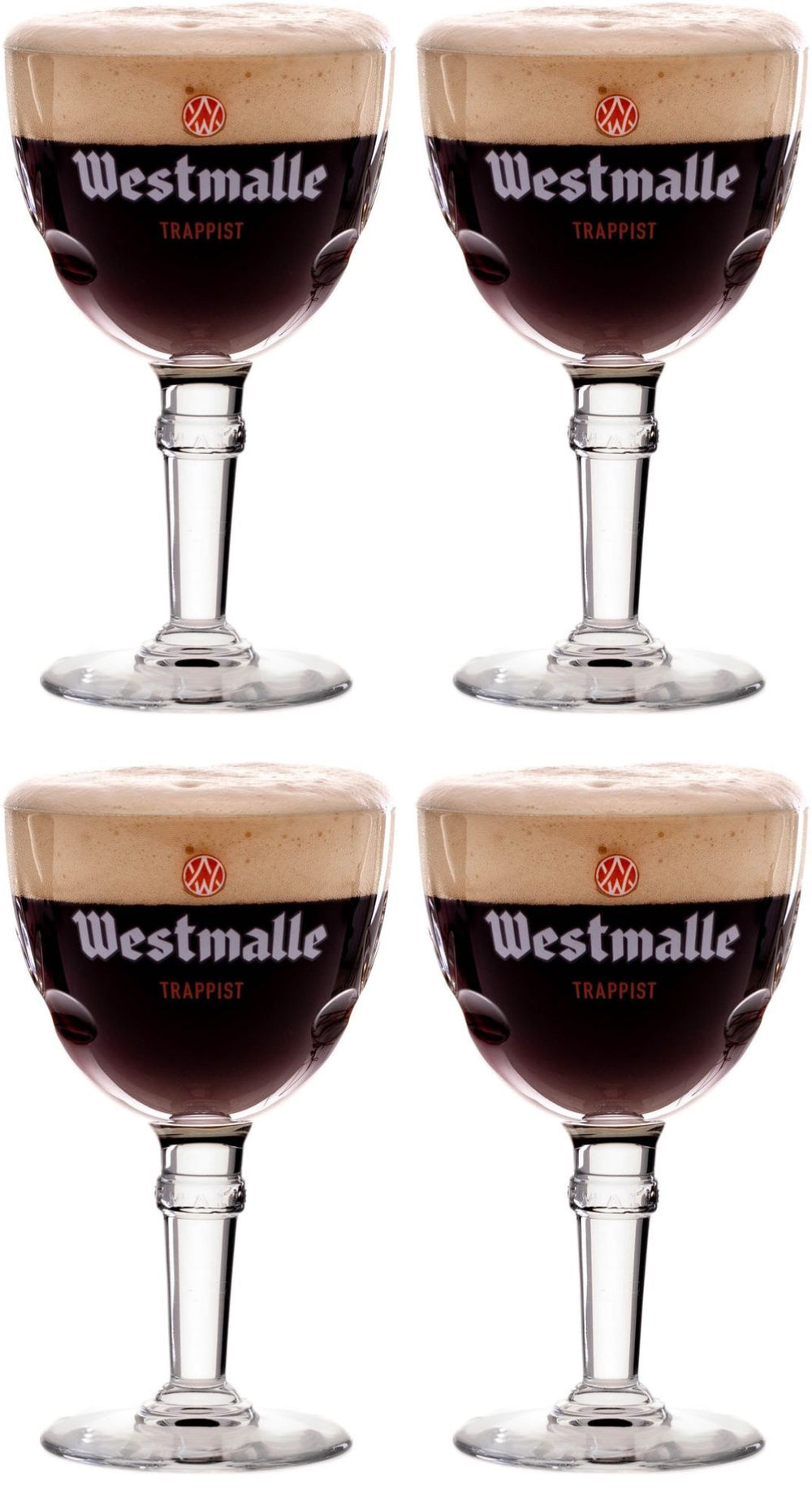 Westmalle Trappistenbiergläser - 330 ml - 4 Stück