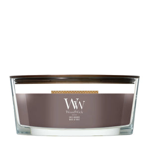 WoodWick Duftkerze Ellipse Iris Woods - 9 cm / 19 cm - Duftkerze im Glas - Holzdocht