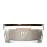 WoodWick Duftkerze Ellipse Wood Smoke - 9 cm / 19 cm - Duftkerze im Glas - Holzdocht