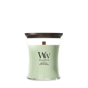 WoodWick Duftkerze Medium Matcha Zest - 11 cm / ø 10 cm - Duftkerze im Glas - Holzdocht