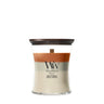 WoodWick Duftkerze Medium Trilogy Vanilla Embers - 11 cm / ø 10 cm - Duftkerze im Glas - Holzdocht