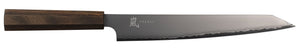 Yaxell Tranchiermesser Hana 23 cm – 3-lagiger Edelstahl – dunkelbrauner Griff aus Pakkaholz