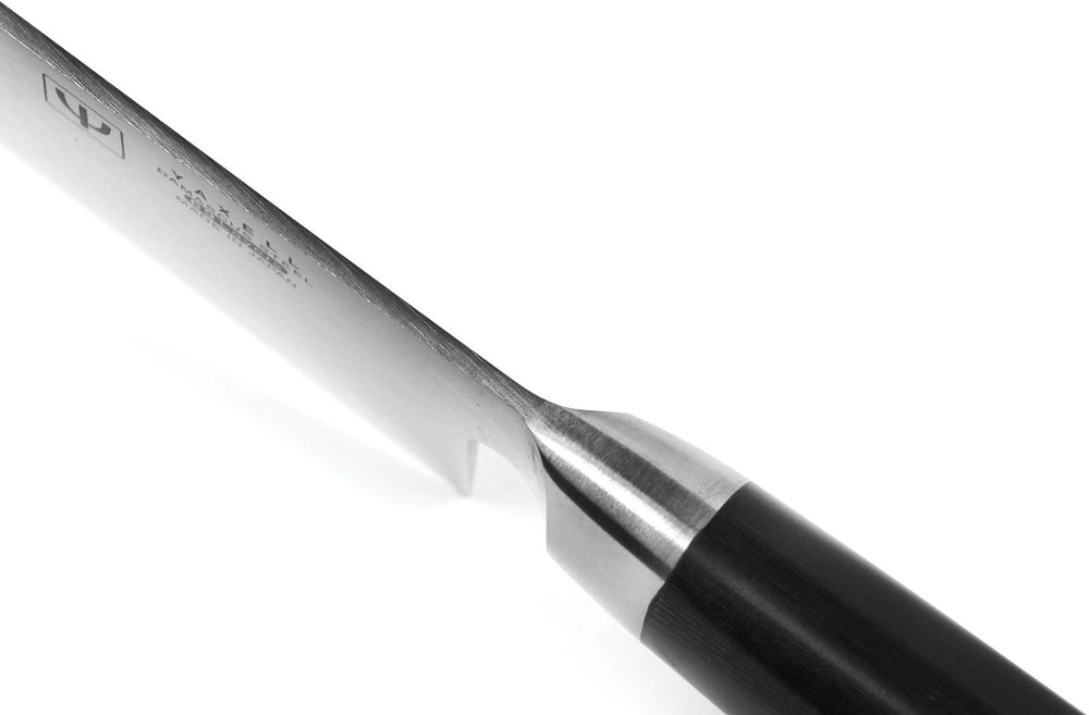 Yaxell Santoku-Messer, Klinge 12,5 cm – 69-lagiger Damaststahl – Griff aus Canvas-Micarta