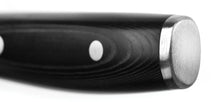 Yaxell Santoku-Messer, Klinge 12,5 cm – 69-lagiger Damaststahl – Griff aus Canvas-Micarta