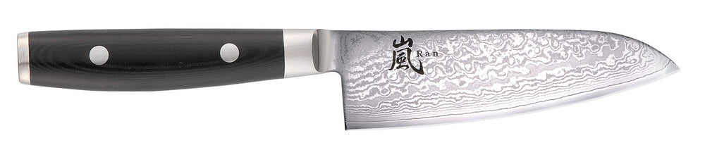 Yaxell Santoku-Messer, Klinge 12,5 cm – 69-lagiger Damaststahl – Griff aus Canvas-Micarta