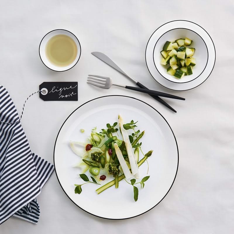 ASA Selection Geschirrset A Table Ligne Noire 18-Delig