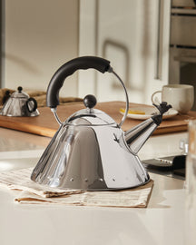 Alessi Flötenkessel 9093 Edelstahl / Schwarz - 2 Liter - Michael Graves - 9093 B
