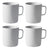 Alessi Kaffeebecher PlateBowlCup 300 ml - 4 Stück - Jasper Morrison - AJM28/89